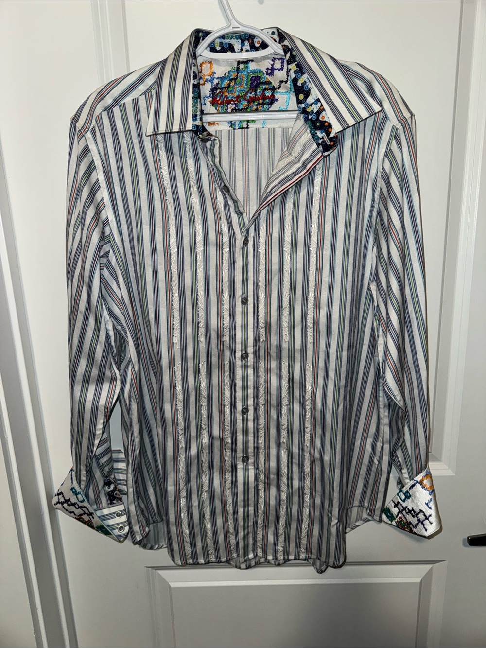 Robert Graham White Shirt with stripes